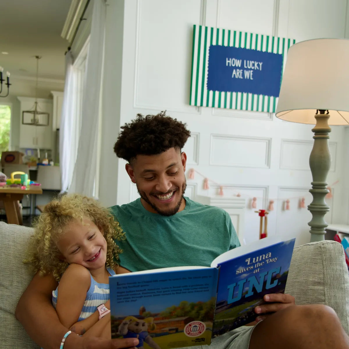 Justin Jackson reading Save the Day at UNC with his daughter